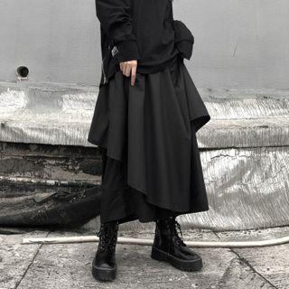Asymmetrical Midi Skort
