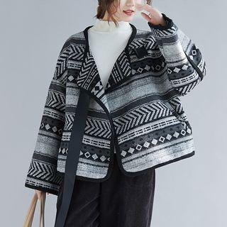 Print Ring-detail Jacket