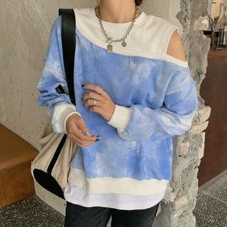 Paneled Tie Dye Sweatshirt