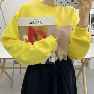 Color-block Drawstring-waist Long Dress