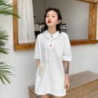 Color Button Short-sleeve Polo-shirt