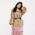 Bell-sleeve Single-breasted Jacket