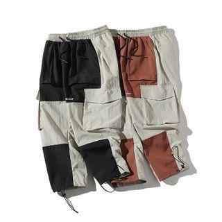 Two-tone Cropped Straight Leg Pants