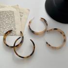 Leopard Print Open Hoop Ear Stud