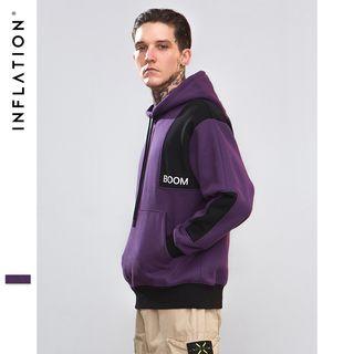 Patchwork Colorblock Hooded Pullover