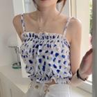 Ruffled Patterned Camisole Top