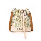 Canvas Printed Bucket Bag Off-white - One Size
