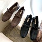 Faux-leather Ruffled Loafers