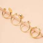 Set : Alloy Open Ring (assorted Designs) Gold - One Size