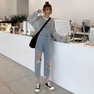 Ripped Wide Leg Jumper Pants