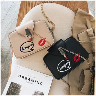 Lip Embroidery Satchel