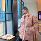 Plain Padded Jacket With Scarf