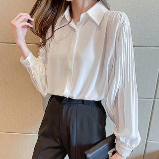 Accordion Pleat Panel Shirt
