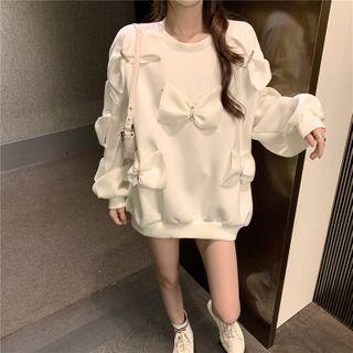 Bow Sweatshirt White - One Size