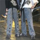 Ring Accent Loose-fit Jeans