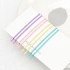 Set: Alloy Hair Pin Set Of 8 - Purple & Yellow & Aqua Green & Pink - One Size