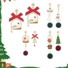 Christmas Asymmetrical Alloy Dangle Earring (various Designs)
