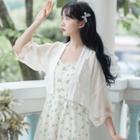 Embroidered Tied Cover-up