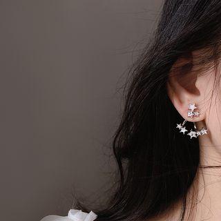 925 Sterling Silver Star Swing Earring 1 Pair - 925 Silver - Silver - One Size