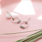 Layered Hoop Drop Earring W1224 - 1 Pair - One Size