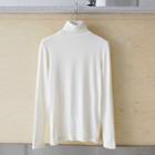 Tall Size Slim-fit Turtleneck Top