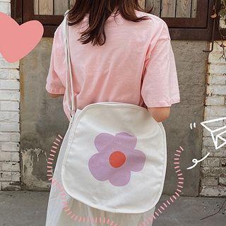 Printed Canvas Shoulder Bag / Crossbody Bag