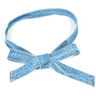 Denim Sash Belt Zy Double Line - Denim Blue - One Size