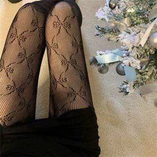 Bow Accent Tight Net Stocking - One Size