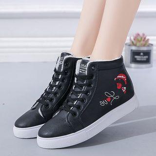 Wedge-heel High-top Sneakers
