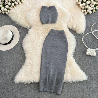 Set: Bandeau Top + Pencil Skirt