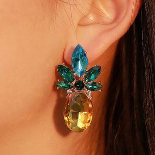 Rhinestone Earring 1 Pair - 01 - 10932 - Kc Gold - One Size
