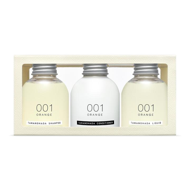 Tamanohada - Orange Bath Care Set : Shampoo 80ml + Conditioner 80ml + Tamanohada Liquid 1 Set