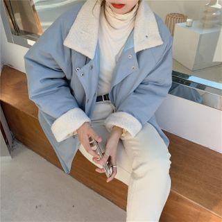 Fleece Trim Button-up Jacket