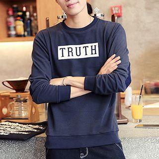 Letter Applique Sweatshirt