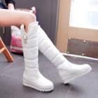 Buckle Detail Platform Knee-high Boots