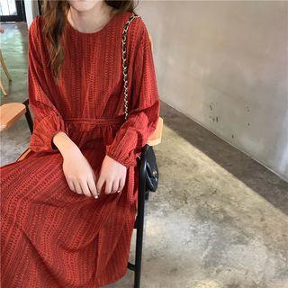 Loose-fit A-line Dress With Sash