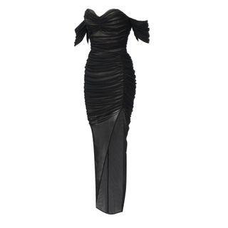 Strapless Maxi Sheath Party Dress