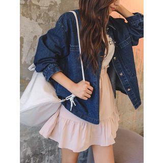 Plus Size Denim Shirt Jacket