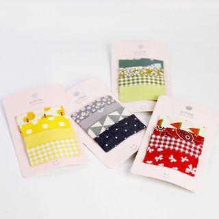 Set Of 4: Printed Fabric Hair Clip