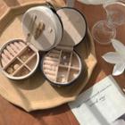Faux Leather Round Jewelry Box