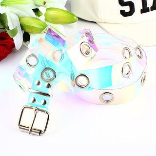 Iridescent Transparent Belt Hologram - One Size