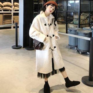 Hooded Toggle Coat White - One Size