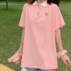Fruit Embroidered Short-sleeve Polo Shirt