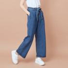 Sashed Wide-leg Jeans