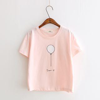 Balloon Print Short-sleeve T-shirt