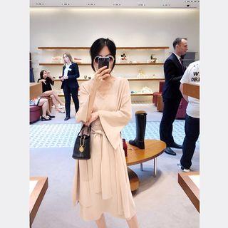 Set: Sleeveless Knit Dress + Light Jacket