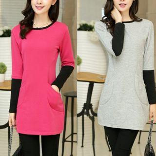 Two-tone Long-sleeve Pullover