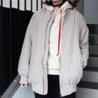 Plain Zip Bomber Jacket