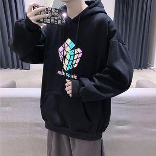 Magic Cube Print Hoodie