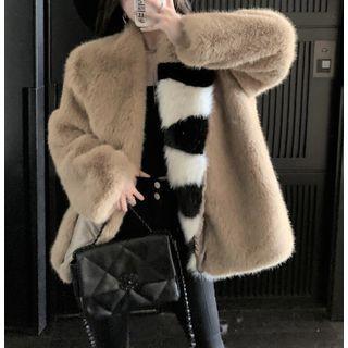 Details Loose-fit Furry Jacket